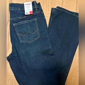 Wrangler Dark Blue High-Rise Bootcut Jeans